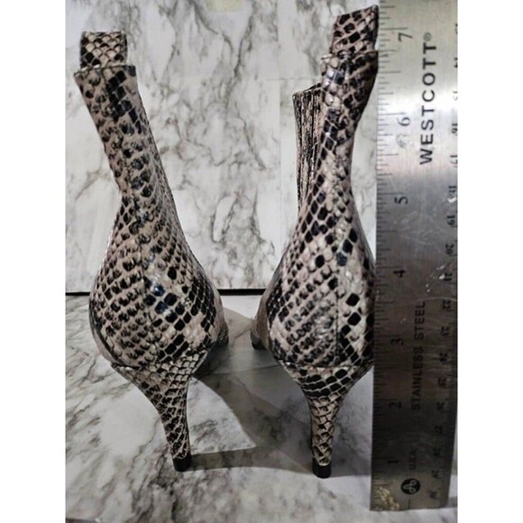 Caverley Python Snake Skin Heels Booties EU 38 7.5 8 - Picture 2 of 5